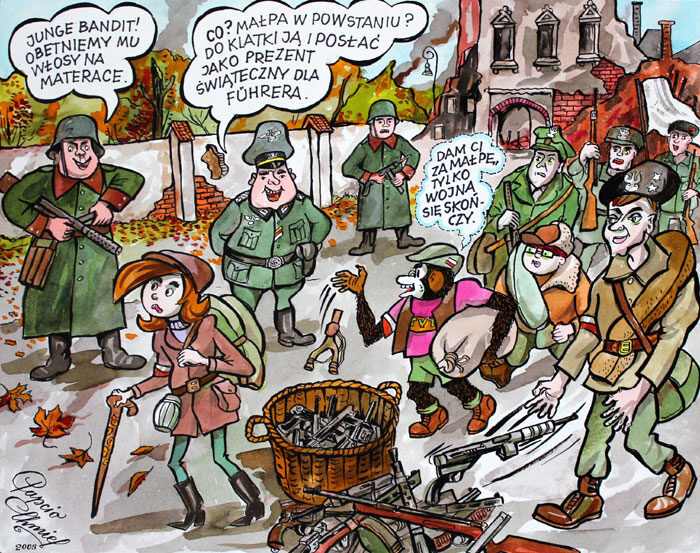 Papcio Chmiel cykl Powstanie Warszawskie archium Galerii Katarzyny Napiorkowskiej (1)