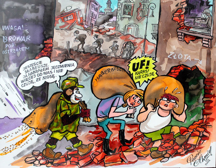Papcio Chmiel cykl Powstanie Warszawskie archium Galerii Katarzyny Napiorkowskiej (13)